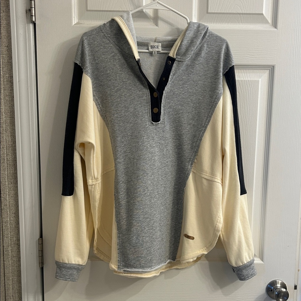BKE Raw Edge Henley Hoodie
